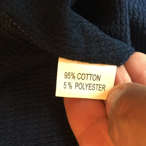 Moueey Navy Blue NWT drop shoulder thermal button top XL - Picture 4 of 12